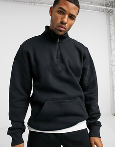 INFEXION SPORTS Men's <b>Zip</b>-<b>Up</b> Fleece <b>Jacket</b> Regular Fit Stand Collar Solid Color Breathable Autumn Wear - Product Image 1