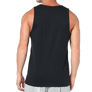 Camisetas sin mangas de entrenamiento de gimnasio para hombre, diseño acanalado ajustado, ropa de Fitness de material de algodón y LICRA 5% - Product Image 2