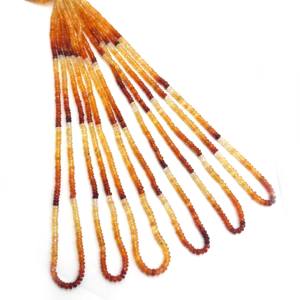 Perles d'opale de feu mexicaine naturelle 3,5-4 mm, opale véritable, perles facettées rondes, pierres précieuses d'opale, brin de 16 pouces pour la création de bijoux - Product Image 4