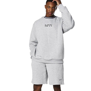 Custom High Quality Men's Summer Casual Two Pieces Crop Top Hoodie Short Pants Set Sports Jogger Set Biker Shorts Set Breathable - Product Image 1