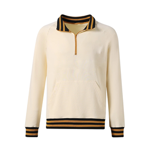 Custom Alpha Neutral <b>Quarter</b> <b>Zip</b> Embroidered <b>Sweatshirt</b> Wholesale Apparel Supply OEM Production Support Private Label Production - Product Image 1