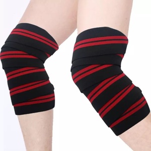 GAF Non-Slip Adjustable Durable Heavy Duty <b>Knee</b> Support Gym Fitness Weightlifting <b>Knee</b> Wraps Natural Rubber PVC Hook Loop - Product Image 3