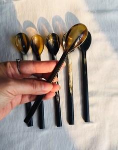 Ensemble de couverts en corne polie faits à la main, de qualité supérieure, dernier modèle de luxe, avec cuillère et fourchette, à prix abordable - Product Image 4