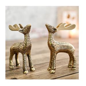 ของตกแต่งบ้าน รูปปั้นกวางโลหะอะลูมิเนียม งานฝีมือสำหรับตกแต่งห้องนั่งเล่น ของตกแต่งคริสต์มาส - Product Image 1