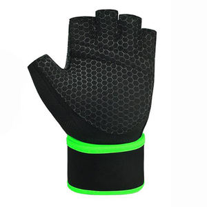 PU Half Finger Outdoor Touchscreen Compatible Gym <b>Gloves</b> Custom Logo Padded Palm Lightweight Weightlifting Fitness - Product Image 4