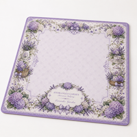 Tapis de Mahjong de Jardin Lavande Hortensia Personnalisé en Gros 33x33 Pouces en Néoprène Premium Antidérapant Pliable pour Table de Poker Cadeau OEM