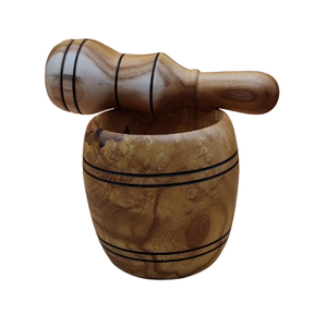 Customized Eco-Friendly Mango Wood Mortar and Pestle for Kitchen Spice <b>Grinder</b> Kitchen Tools & Gadgets - Product Image 3