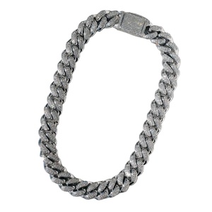 Luxury Hip Hop 19mm Cuban Chain Link for Men's Solid Gold Necklace at Manufacturer Price Antique Plain Moissanite Necklace - Product Image 1