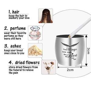 Cercueil funéraire en velours pour cendres humaines, gravé à la main en aluminium bleu foncé, magnifique et paisible, pour commémoration et crémation - Product Image 6