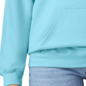 Sweat-shirt à capuche pour femme bleu aqua, à manches longues, en polaire, avec poche kangourou, décontracté, logo personnalisé, vente en gros, fournisseur de sweats à capuche - Product Image 6