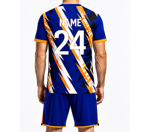 New Design Fashion Style Soccer Uniform Jersey <b>for</b> Clubs Teams Modern <b>Heat</b>-Transfer Printed Breathable Quick Dry 100% Polyester - Product Image 3