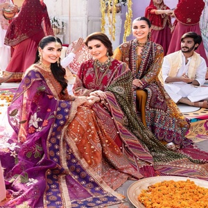 Stylish Luxury Chiffon 3-Piece Women's Party Dresses Beautiful Boutique Suits Riaz Arts Volume Jhoomro Indian Pakistani Clothing - Product Image 4