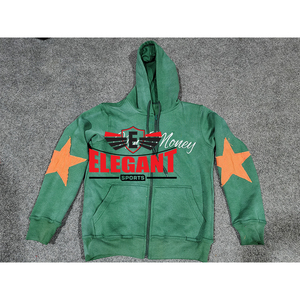 Ensemble sweat à capuche et short personnalisé avec logo, en tissu polaire, broderie vieillie, survêtements streetwear pour hommes - Product Image 2