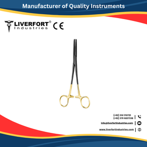 High Quality Allis Tissue Forceps, Straight 6" Black/Gold Micro Vascular & Plastic surgery German Steel Surgical <b>Instruments</b> CE - Product Image 3