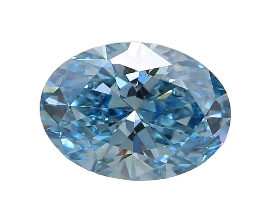 Zeldzame Igi Gia Gecertificeerd Pure 3ct Cvd Lab Gegroeid Vvs Levendig Blauw Diamant 0.01-5 Karaat Briljant Ovaal Geslepen Natuurlijke Diamanten Bedrijf
