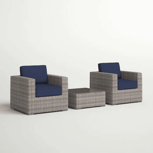 Set da Giardino in Rattan per 2 Persone Completamente Assemblato con Comodi Cuscini per Sedute all'Aperto - Product Image 5