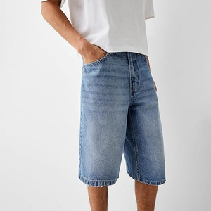 Shorts en jean droits personnalisés, haute qualité, extensibles et à séchage rapide, pour la mode urbaine, en promotion - Product Image 3