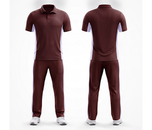 Custom Printed <b>Cricket</b> Uniform Supplier Full Sublimation Printing | Men Women Youth <b>Cricket</b> Wears Polo Shirt and Trouser - Product Image 1