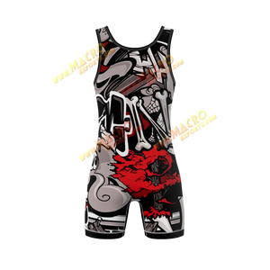 Combinaison de lutte personnalisée à coupe basse 2023 pour hommes MACRO EXPORTS ME-WS0022, couture plate pour adultes, service OEM, sublimation bon marché pour - Product Image 6