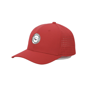 Casquettes de golf respirantes personnalisées avec logo, 5 panneaux, perforées au laser, ajustables, avec logo en patch de caoutchouc PVC VN - Product Image 2
