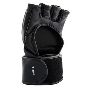 Guantes de Combate Oficiales Negros Unisex UFC Pro Fight para MMA, Boxeo, Entrenamiento, Kick Boxing, Sanda, Medios Dedos, Cuero Genuino de Vaca, Cierre de Gancho y Bucle - Product Image 3