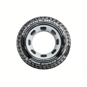 Bouée gonflable D114 CM Monster Truck : Conception amusante en forme de roue pour des jeux aquatiques dynamiques - Product Image 1