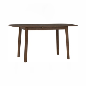 Premium Oval <b>Walnut</b> Extension Dining <b>Table</b> MDF Veneer Top and Solid Malaysian Oak Base in 4-6 Seater KD Design for Home - Product Image 1