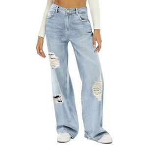 New Trends loose flare pants stacked vintage ladies' straight bootcut Denim Trousers wide leg flare hommes Baggy <b>Jeans</b> for <b>women</b> - Product Image 5