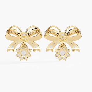 Pendientes Huggie de Oro de 14K con Engaste de Púas y Diamantes de Laboratorio de 0.70ct, Media Aro Minimalista Paralelo de Plata, Certificado IGI - Product Image 4