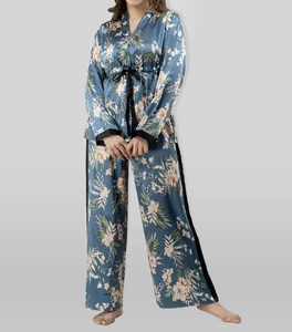 Wholesale Modest Breathable Night Suit <b>Kaftan</b> for Women Hand Drawn Print Traditional Islamic Clothing and Accessory Designed - Product Image 5