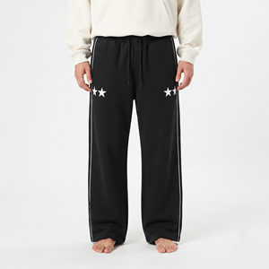 Pantalon de survêtement ample pour homme avec motif étoile, coupe décontractée, longueur intégrale, style athlétique, streetwear, jogger - Product Image 4