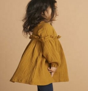 Robe ample à volants pour filles, nouveau tissu en coton doux, fait à la main, tenue parfaite pour la saison printemps, - Product Image 5