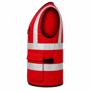 High Visibility Safety Vest Reflective <b>Mesh</b> Breathable Fabric Construction Workwear Custom Logo Wholesale Bulk Order - Product Image 4