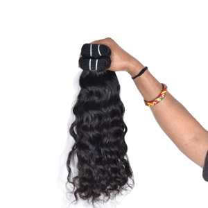 100% Cutícula alineada Virgen cruda Precio al por mayor Cabello Paquetes de cabello doble dibujado Color negro ondulado sedoso Cabello humano vietnamita - Product Image 5
