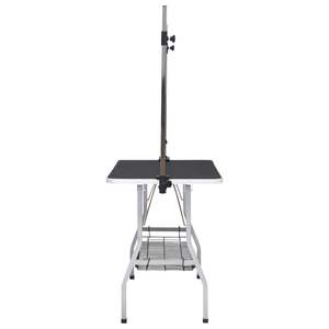 Mesa de Peluquería Canina Plegable Mediana, de Acero Inoxidable Negro, Productos para el Cuidado de Mascotas - Product Image 4