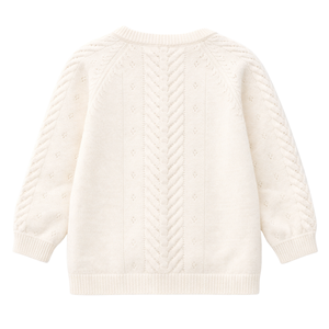 Cardigan en tricot neutre pour bébé, en acrylique doux, à manches longues, boutonné devant, pour l'hiver, pour nouveau-nés, nourrissons, filles et garçons - Product Image 2