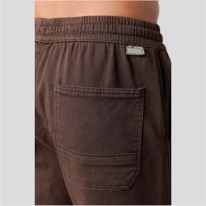 Pintex Lightweight High Waist Canvas <b>Jogger</b> Pants-<b>Brown</b> for Men - Product Image 5