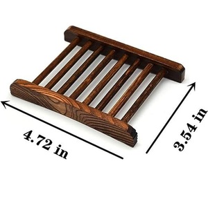 Minimalist wooden soap dish with durable finish and water drainage holes suitable for daily home and travel use - Product Image 2