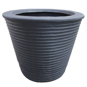 KNT Creations Lightweight Durable Fiberglass Hanging Floor Boughpot Classic Modern Circular Smooth Texture Indoor Outdoor Plant - Product Image 1