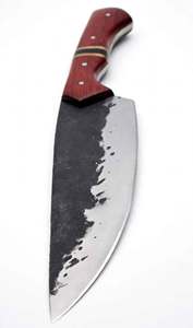 Cuchillo de Chef de Acero al Carbono de Alta Calidad Forjado a Mano con Mango de Palisandro y Separador de Latón - Product Image 2