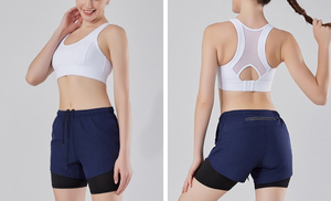 Shorts Athlétiques Fluides 2-en-1 Confortables pour Femme – Légers, Respirants, Extensibles dans les Quatre Sens (Spandex/Nylon) – Idéaux pour le Yoga et les Loisirs Estivaux - Product Image 3