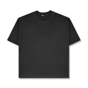 Men's <b>Black</b> Regular Fit Short <b>Sleeve</b> O-Neck <b>T</b>-<b>Shirt</b> Casual Knitted Fabric 100% Cotton Solid Color Pattern Quick Dry Breathable - Product Image 2
