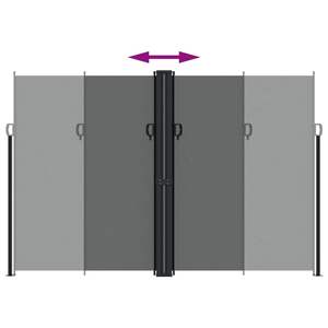 Anthracite Retractable <b>Side</b> Awning 100% Polyester with PU Coating Premium Outdoor Awnings - Product Image 5