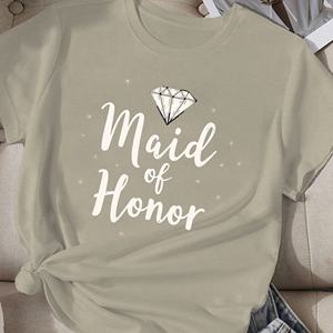 Diamond Maid of Honor Camiseta cómoda para mujer - Product Image 2