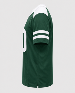 RITS Men's Green American Football Jersey O-Neck Short Sleeve Tackle Moisture Wicking Breathable Anti-Bacterial Adjustable Strap - Product Image 5