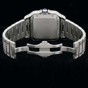 Reloj de Moissanita para Hombre, con Incrustaciones de Diamantes, Mecánico Automático, Números Romanos, Acero Inoxidable, Reloj de Pulsera de Lujo - Product Image 2