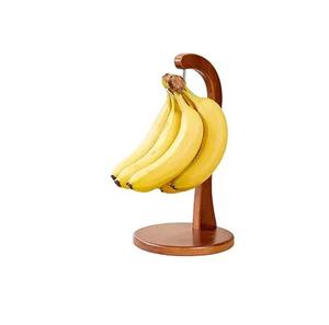 Cesta de Frutas de 2 Niveles, Cesta Metálica con Base de Madera, Almacenamiento de Frutas y Verduras con Soporte para Plátanos, Cesta de Frutas para Cocina - Product Image 5