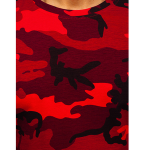 Mens Oversized Camo Print <b>T</b> Shirt Streetwear Cotton Crew Neck Casual Loose Fit Short Sleeve Fashion Tee - Product Image 3