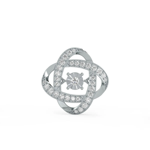 BRILLIANT DIAMANT Colgante de nudo de amor con diamante de laboratorio chapado en oro de 10K y rodio, diseño en espiral, joyería de lujo elegante para mujer, exportador mayorista - Product Image 3