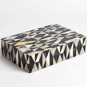 Traditional Bone Inlay Storage <b>Box</b> With <b>Removable</b> Inner For Living Room Display At Affordable Price - Product Image 5